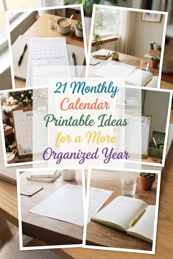 21 Monthly Calendar Printable Ideas for a More Organized Year